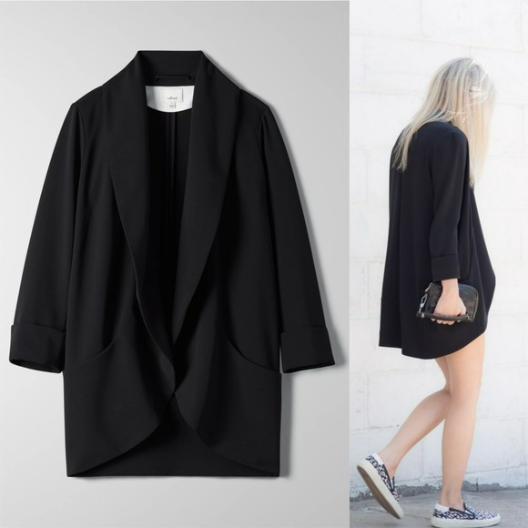 ARITZIA Wilfred Chevalier Jacket Relaxed Open-front Blazer 3/4 - Picture 1 of 15